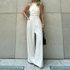 Women's Halter Wide Leg Jumpsuit