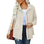 Women’s Army Jacket with Snap Front