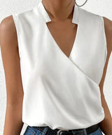 Women's Sleeveless Wrap Blouse