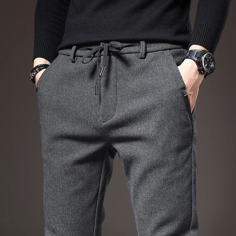 Men's Slim Drawstring Casual Pants