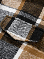 Men's Long Sleeve Plaid Flannel Overshirt
