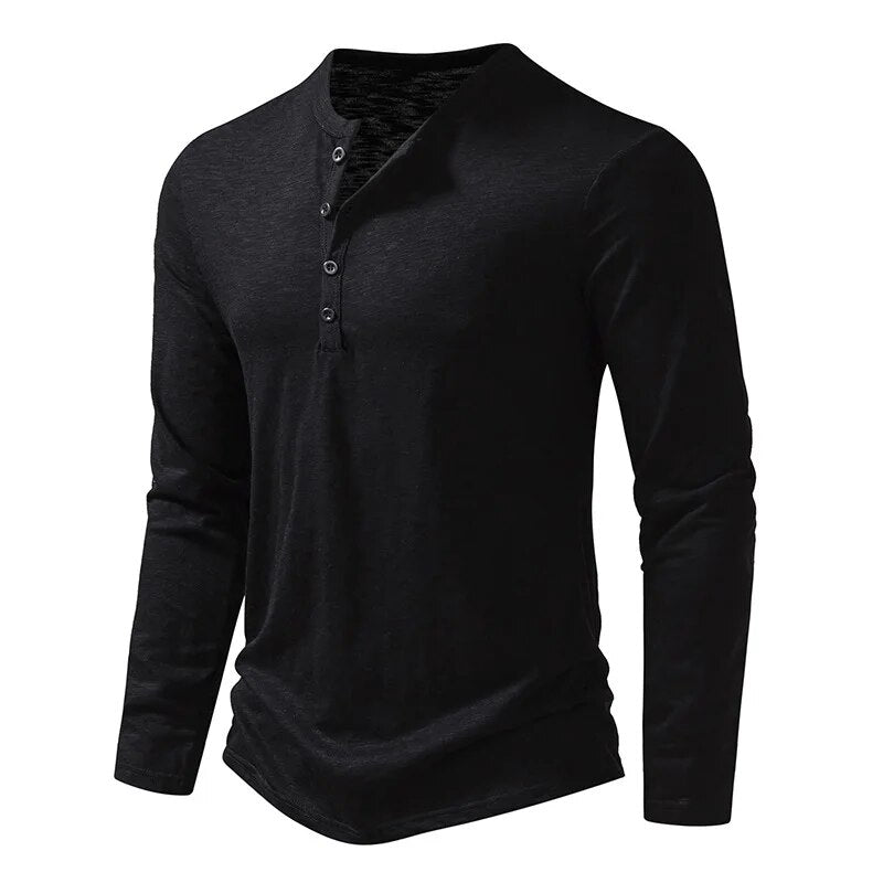 Men’s Long Sleeve Henley Shirt