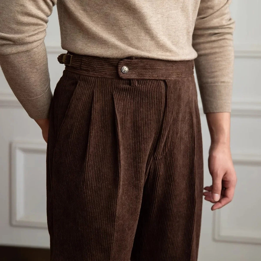 Men's Pleated Cuffed Dress Pants