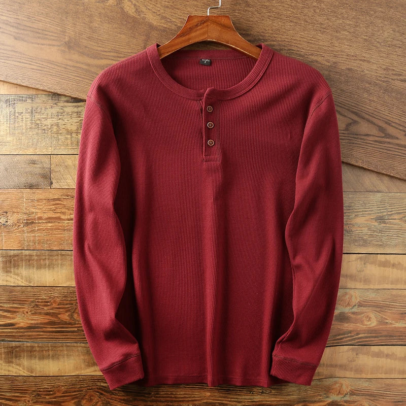 Men's Long Sleeve Henley Shirt