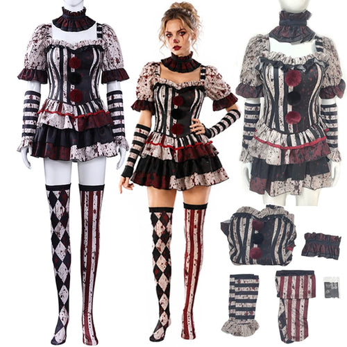 Women’s Halloween Horror Clown Costume