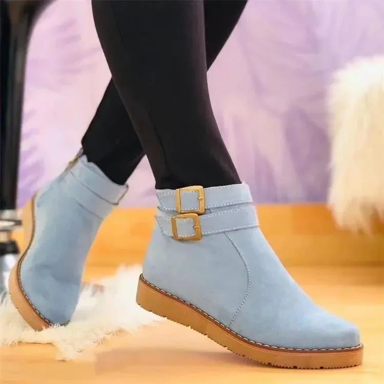 Women’s Double Buckle Ankle Boots