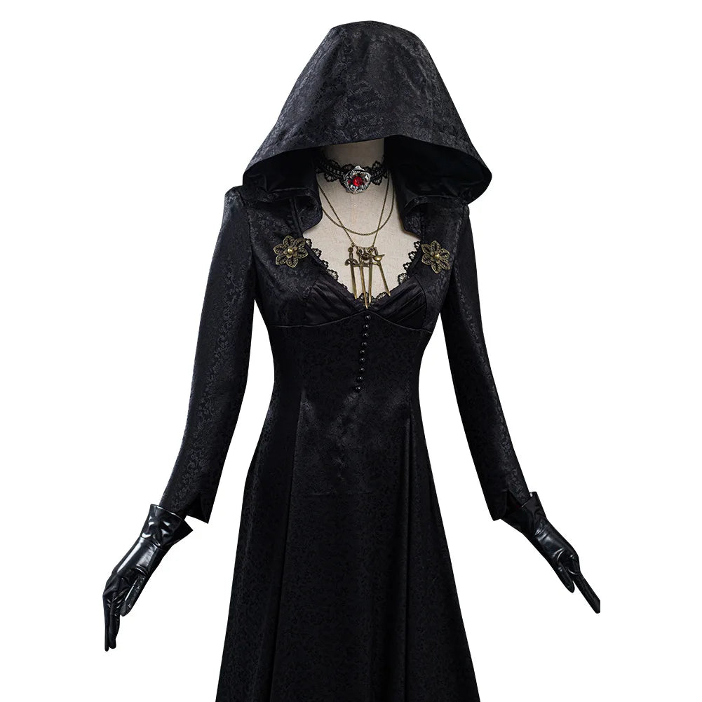 Women’s Halloween Hooded Gothic Witch Costume