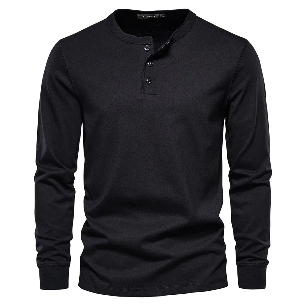 Men's Long Sleeve Henley Shirt