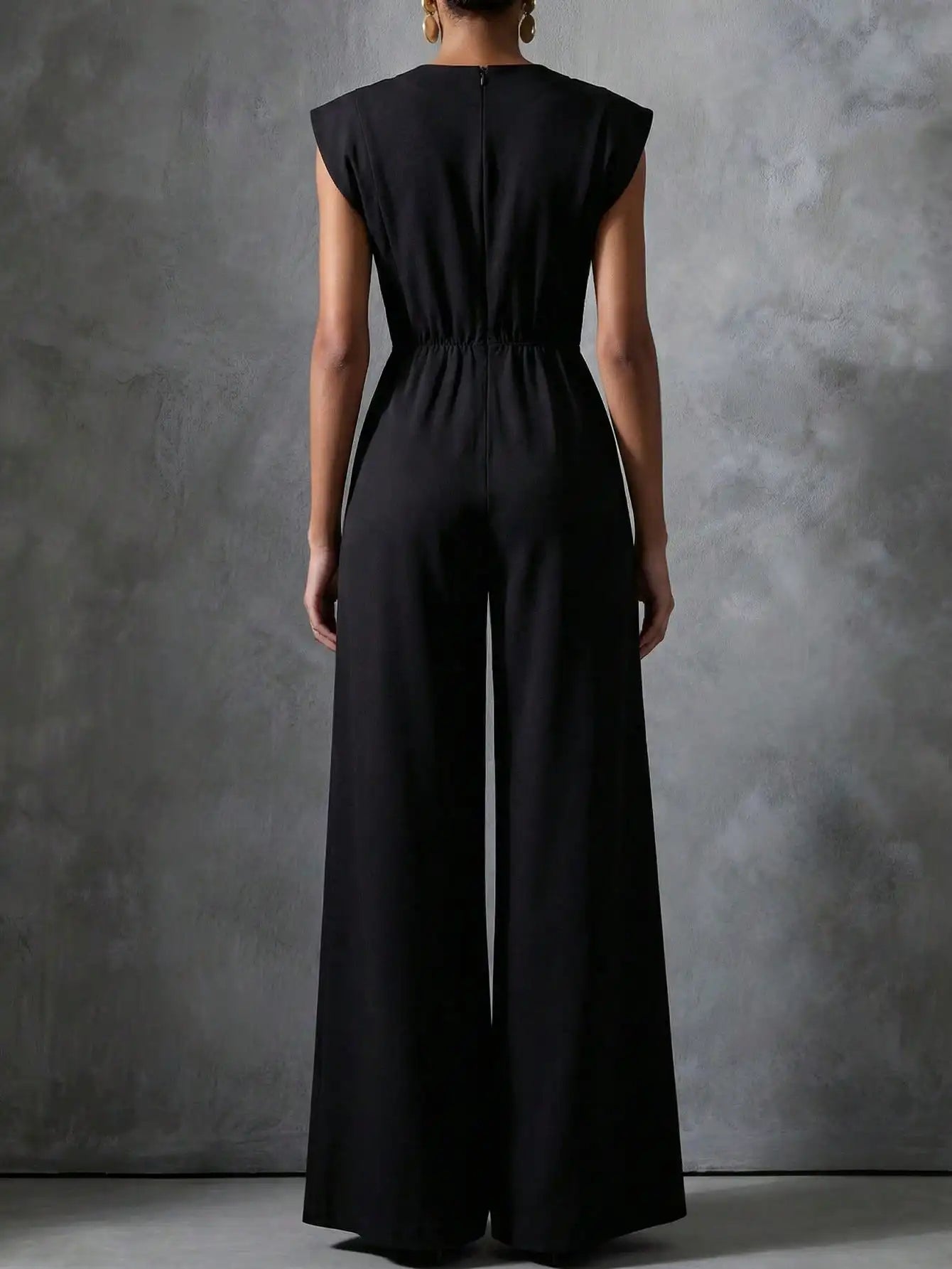Women’s Wide-Leg Jumpsuit with Statement Buttons