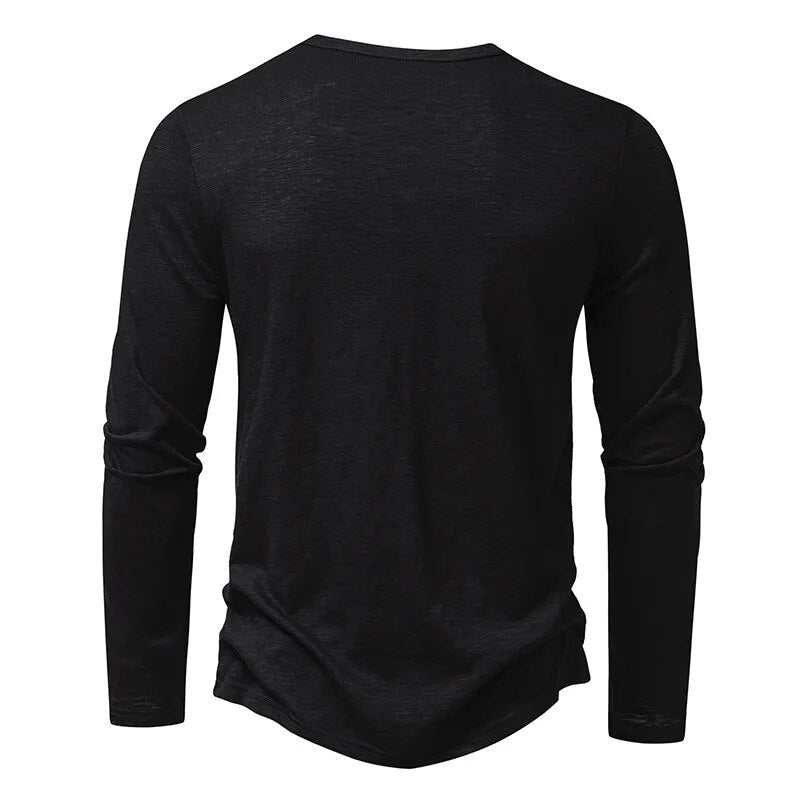 Men’s Long Sleeve Henley Shirt