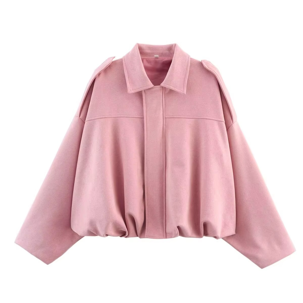 Women's Oversized Zip Front Bomber Jacket