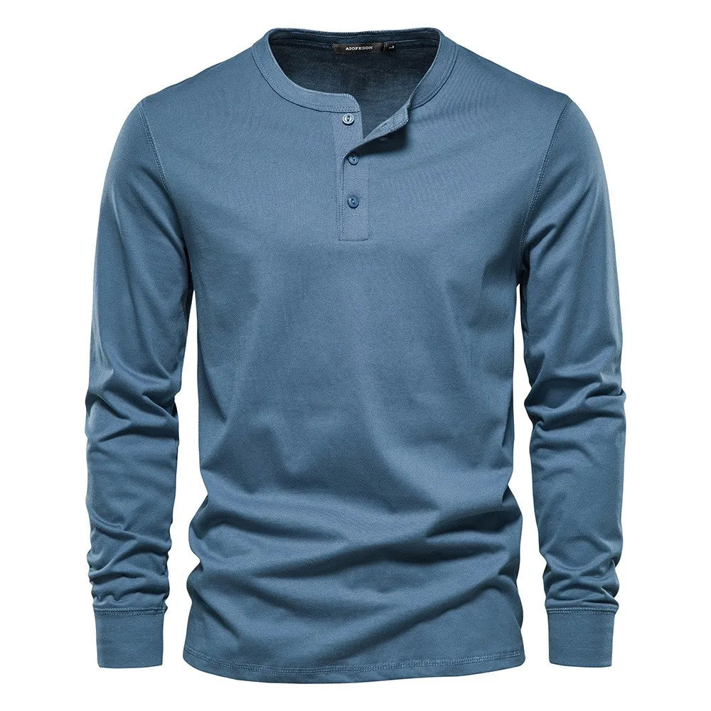 Men's Long Sleeve Henley Shirt