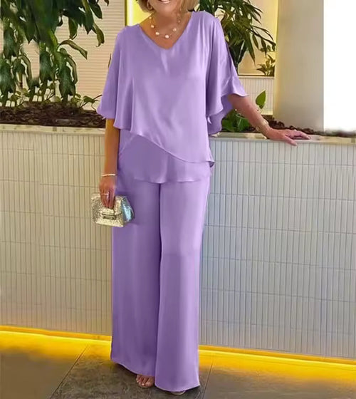 Women’s Elegant Wide Leg Two Piece Set