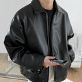 Men’s Relaxed Leather-Look Zip Jacket