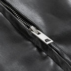 Men’s Relaxed Leather-Look Zip Jacket