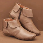 Women’s Contrast Strap Flat Ankle Boots