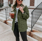 Women’s Army Jacket with Stand Collar