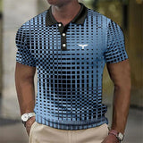 Men's Geometric Pattern Polo