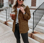 Women’s Army Jacket with Stand Collar