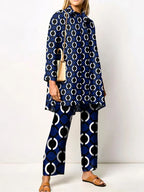Women's Geometric Print Two Piece Set