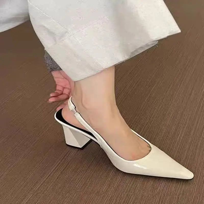Women’s Pointed-Toe Slingback Block Heels