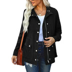 Women’s Army Jacket with Snap Front