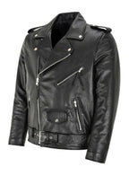 Men's Biker Jacket with Asymmetric Zip