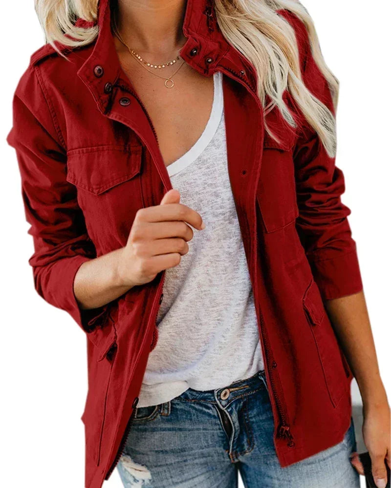 Women’s Army Jacket with Utility Pockets