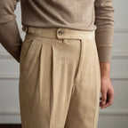 Men's Pleated Cuffed Dress Pants