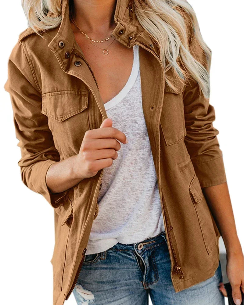 Women’s Army Jacket with Utility Pockets