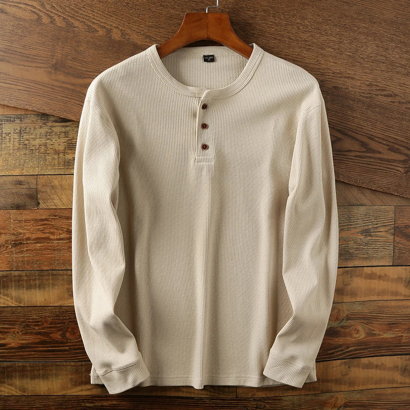 Men's Long Sleeve Henley Shirt
