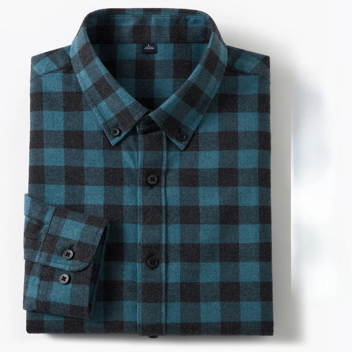 Men's Long Sleeve Plaid Button Down Shirt