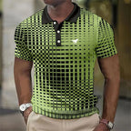 Men's Geometric Pattern Polo