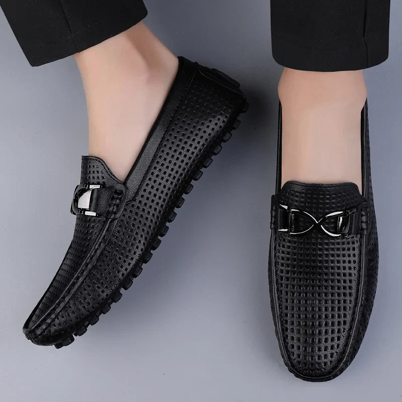 Men's Perforated Driving Loafers