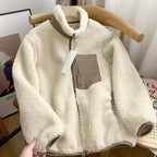 Women's Textured Zip-Front Jacket with Stand Collar