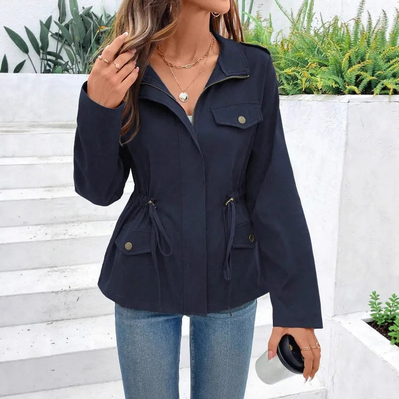 Women’s Army Jacket with Drawstring Waist