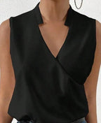 Women's Sleeveless Wrap Blouse