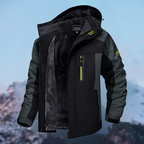 Men’s Hooded Contrast-Panel Winter Jacket