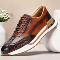 Men's Textured Leather Sneakers