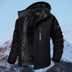 Men’s Hooded Contrast-Panel Winter Jacket
