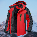 Men’s Hooded Contrast-Panel Winter Jacket