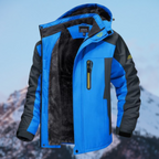 Men’s Hooded Contrast-Panel Winter Jacket