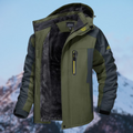 Men’s Hooded Contrast-Panel Winter Jacket
