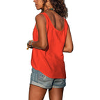 Women's Button Front Sleeveless Top