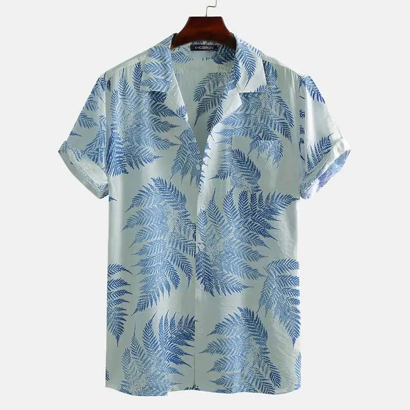 Men's Tropical Print Short Sleeve Shirt