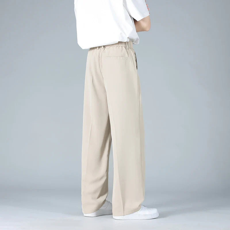 Men’s Pleated Wide Leg Dress Pants
