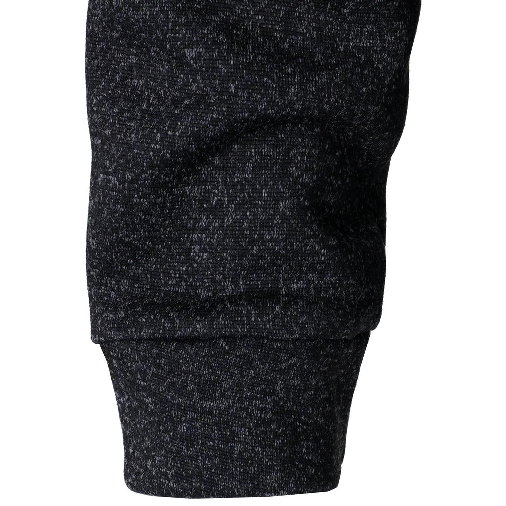 Men’s Stand Collar Elbow Patch Sweater