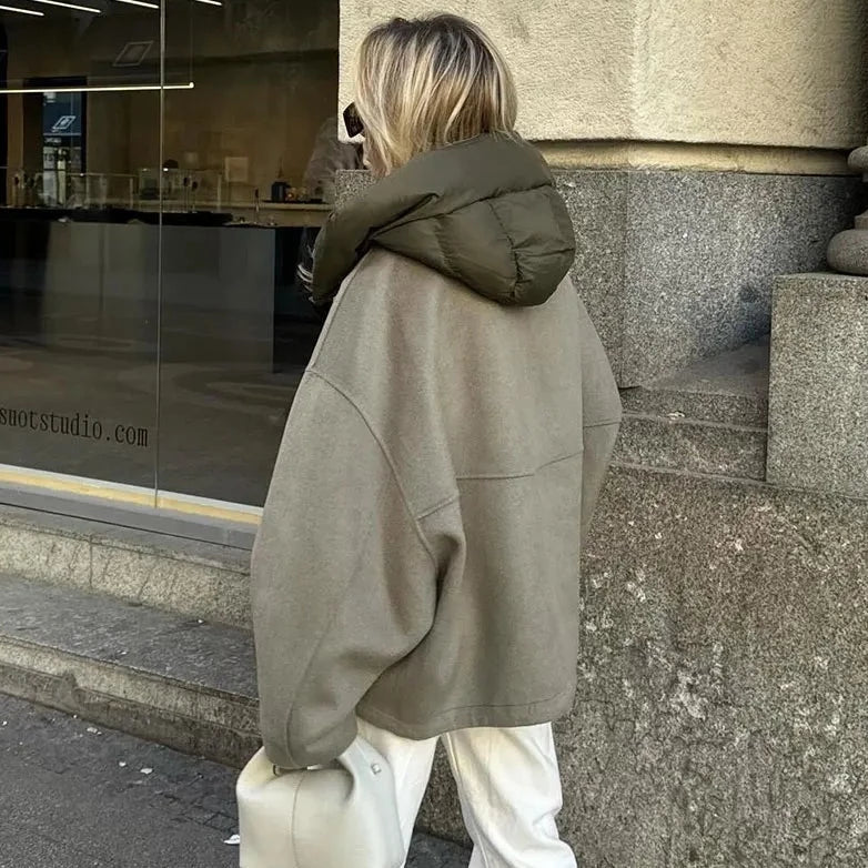 Women’s Oversized Hooded Short Jacket