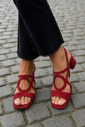Women’s Cutout Block Heel Sandals