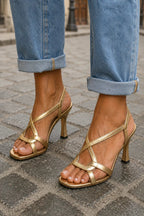 Women’s Square-Toe Strappy Slingback Sandals